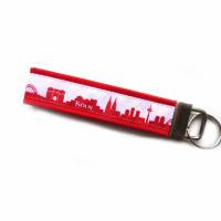 Schlüsselanhänger Schlüsselband Anhänger "Köln" in rot oder schwarz mit weiß Geschenk Geburtstag neue Wohnung Umzug Städtereise Karneval Bild 1