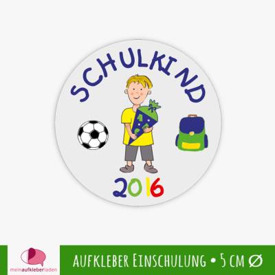 15 Aufkleber | "Schulkind" - Junge mit Zuckertüte | Schulanfang, Aufkleber zur Einschulung mit Schultüte