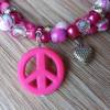 Wickelarmband/Spiralarmband "Peace & love" in pink, Armband, Perlenarmband, Armband zum Wickeln, pinkes Armband Bild 3
