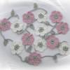 Blumengirlande 160 cm, Blumenkette rosa weiss grau, Girlande als  Dekoration für das Kinderzimmer Bild 2