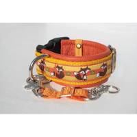Clickerarmband »Fuchs« mit echtem Leder unterlegt + abnehmbaren Verbindungsband aus der Halsbandmanufaktur von dogs & paw Bild 1