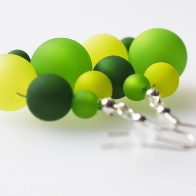 Polarisohrringe grün 