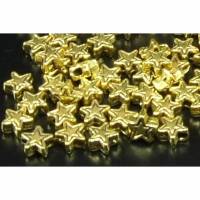 50 Sterne, Sternchen, ca. 6 mm, altgold. Bild 1
