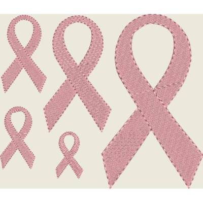 Stickdatei Stickmuster * Brustkrebs Schleife * 490 Maschinenstickerei Krebs