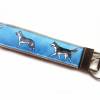 Schlüsselanhänger Schlüsselband "Husky" in beige oder hellblau aus Baumwollstoff und Webband Bild 3