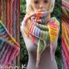 Dreiecktuch in tollen Farbverläufen Lana Grossa Wolle- Polyacryl- Mix gestrickt Bild 7