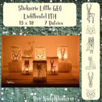 Digitale Stickserie Little GEO  Lichtbeutel ITH 13x18 cm (5x7") Stickrahmen Bild 1