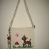 Canvas Kindertasche mit Reh und Fliegenpilz, Baumwolltasche mit Taschenanhänger Bild 2