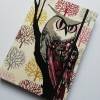 Notizbuch Tagebuch Kladde "Ghastly Owl" ähnlich A5 17,5 x 23 cm stoffbezogen Eule Gescnenkidee Bild 4
