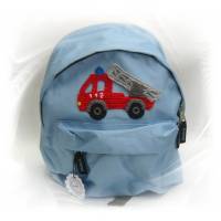Feuerwehr Applikation, Häkelapplikation Feuerwehrauto zum aufnähen für Kinder Bild 9