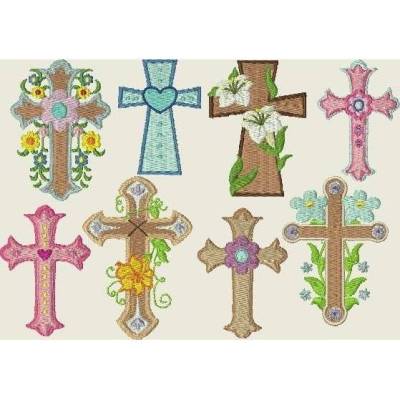 Stickdatei Kreuz / Ostern / Taufe 310 / Maschinenstickerei