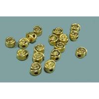 10 x Metallperlen Schnecke, Spirale, Sonne, altgold Bild 1