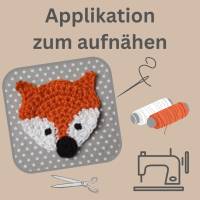 Fuchs Applikation, Häkelapplikation Fuchs zum Aufnähen für Kinder Bild 4