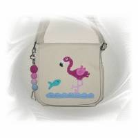 Kindertasche Flamingo mit Taschenanhänger, Umhängetasche für Mädchen Bild 1