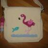 Kindertasche Flamingo mit Taschenanhänger, Umhängetasche für Mädchen Bild 3