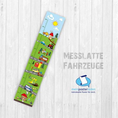Messlatte: Fahrzeuge - optional selbstklebend