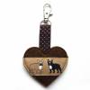Taschenbaumler Herz-Anhänger Schlüsselanhänger Taschenanhänger "Bulldogge" aus Filz und Webband Bild 2