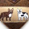 Taschenbaumler Herz-Anhänger Schlüsselanhänger Taschenanhänger "Bulldogge" aus Filz und Webband Bild 3