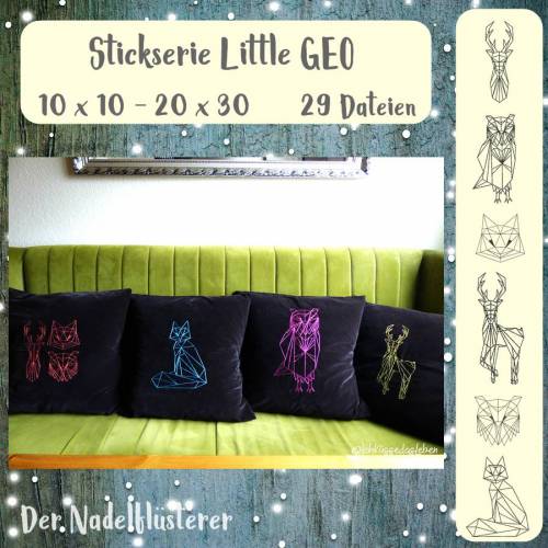 Digitale Stickserie Little GEO 10x10 - 20x30 cm (4x4 - 8x12") Stickrahmen