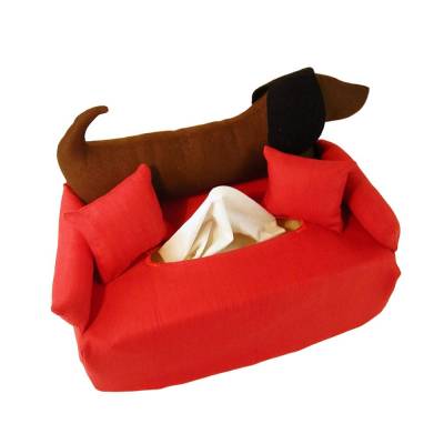 Taschentuchsofa „Gemütlicher Dackel“ – charmant & dekorativ