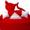 Rote Katze Taschentuchsofa  - Kosmetikbox Bezug Bild 2