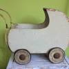 Vintage Puppenwagen aus Holz Shabby-Chic Bild 5