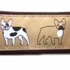 Schlüsselanhänger Schlüsselband "Französische Bulldogge" in braun und beige aus Baumwollstoff und Webband Bild 5