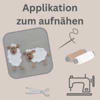 Häkelapplikation Schaf, Schäfchen Aufnäher, Lamm Applikation, Tier Bauernhof Bild 7