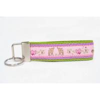 Schlüsselband »Rehlein Melli«, kurze Ausführung aus doppelten Gurtband aus der Halsbandmanufaktur von dogs & paw Bild 1