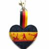 Taschenbaumler Herz-Anhänger Schlüsselanhänger Taschenanhänger "Fußball" Deutschland aus Filz mit Karabiner schwarzrotgold Geschenk Sport Bild 3