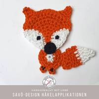 Kleiner Fuchs Häkelapplikation - süßer Tier-Aufnäher, Applikation, Häkelapplikation für Kinder Bild 2