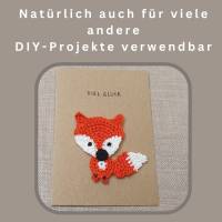 Kleiner Fuchs Häkelapplikation - süßer Tier-Aufnäher, Applikation, Häkelapplikation für Kinder Bild 7