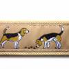 Schlüsselanhänger Schlüsselband "Beagle" aus Baumwollstoff und Webband Bild 3