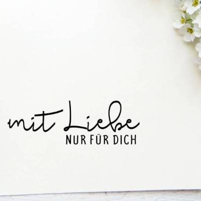 Stempel "mit Liebe nur für dich" Geschenkanhänger, Geschenkverpackung, Gastgeschenk, Mitbringsel