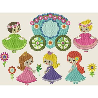 Stickdatei Prinzessin, Tänzerin, Ballett, Set 566