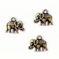 Elefant Anhänger / Charm, Farbe bronze Bild 1