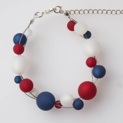 Armband maritim blau weiß rot