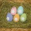 7 gehäkelte Ostereier mit 2 Häkelblumen in pastellfarben, umhäkelte Eier als Ostergeschenk, Ei für Osterstrauss Osterei Bild 3