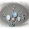 5 gehäkelte Ostereier mit 2 Häkelblumen verziert, umhäkelte Eier als Ostergeschenk, Eier für Osterstrauss oder Osterkorb Bild 2
