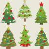 Stickdatei Weihnachtsbaum / Weihnachten 412 Tree Christmas Maschinenstickerei Bild 1