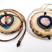 Makramee-Halskette "Herz" mit Shiva-Auge in zwei Varianten Bild 5
