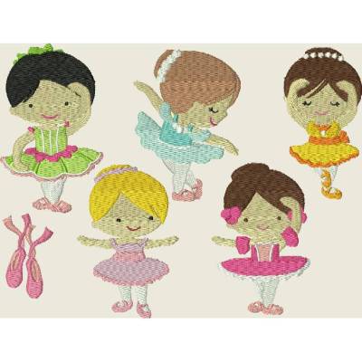 Stickdatei Ballett * Ballerina * Ballettschuhe 273 Maschinenstickerei