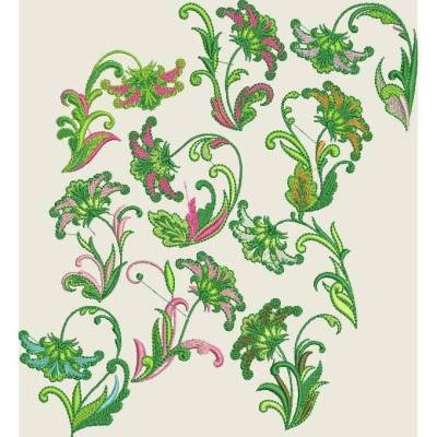 Stickdatei Blume Sommerblumen Blumen Maschinestickerei Stickmuster 389