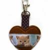 Taschenbaumler Herz-Anhänger Schlüsselanhänger Taschenanhänger "Kätzchen" aus Filz und Ripsband mit Karabiner Bild 3