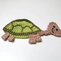 Schildkröte Applikation, Häkelapplikation für Kinder, Tier Aufnäher Patch Bild 2