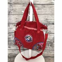 wunderschöne Tasche Handtasche ~ Rot Siebenschön ~ Bild 1