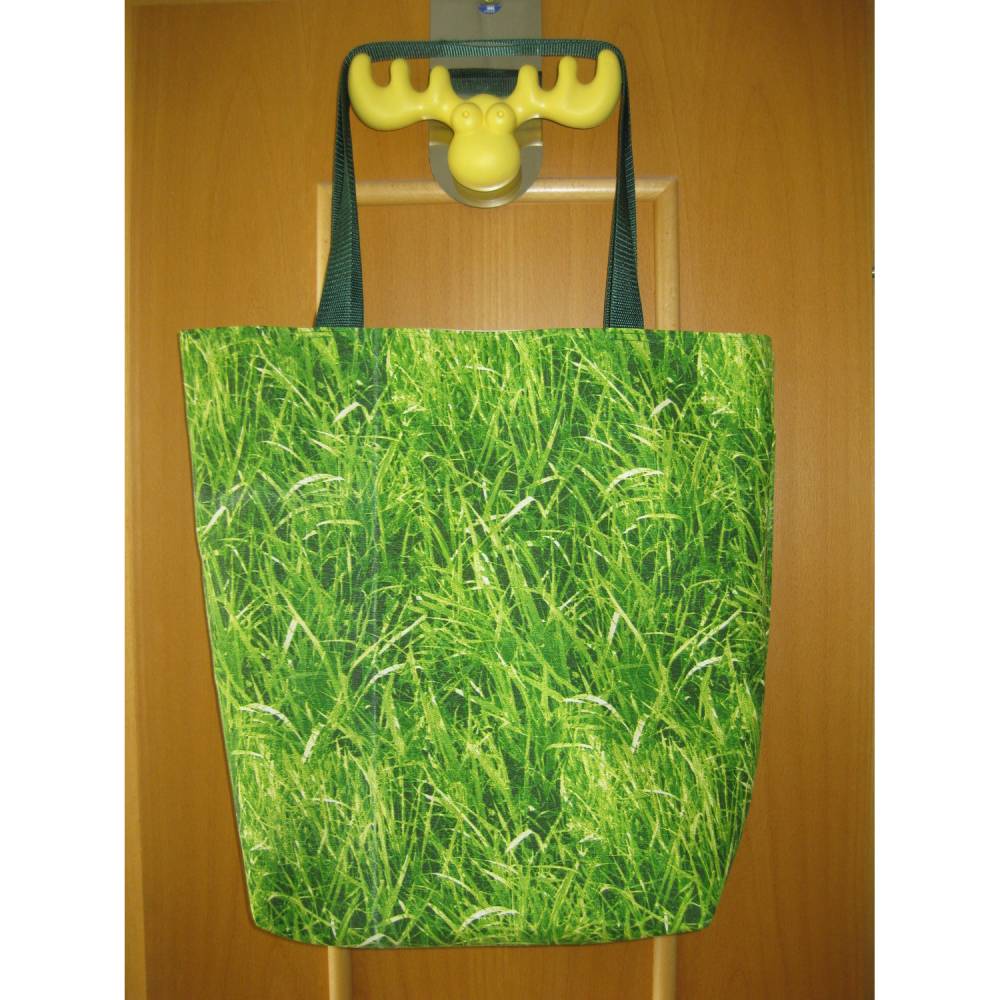Stofftasche Gras aus Baumwolle für Einkauf, Sport oder Freizeit Bild 1