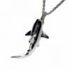 Hai Fisch Anhänger Silber 925 HaiFisch Tauchen Fische Shark Massiv Zirkonia Augen Bild 2