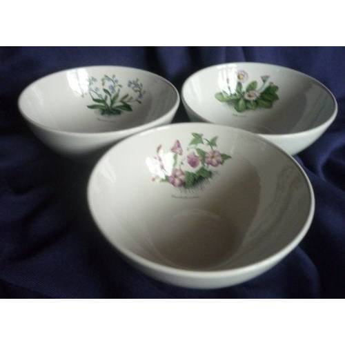 Müslischale Frühlingsblumen 3 er Set,Schneeglöckchen,Wicke,Gänseblümchen