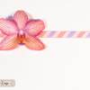 1m (1,20EUR/m) Diagonal Wild Orchid lila/beige/orange Webband Bild 3